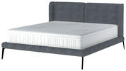 Polsterbett inkl. Matratze 180/200 cm  in Hellgrau  - Creme/Hellgrau, MODERN, Textil/Metall (180/200cm) - Livetastic