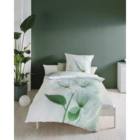 POSTELJNINA Floating 140/200 cm mako saten zelena  - zelena, Konvencionalno, tekstil (140/200cm) - Kaeppel