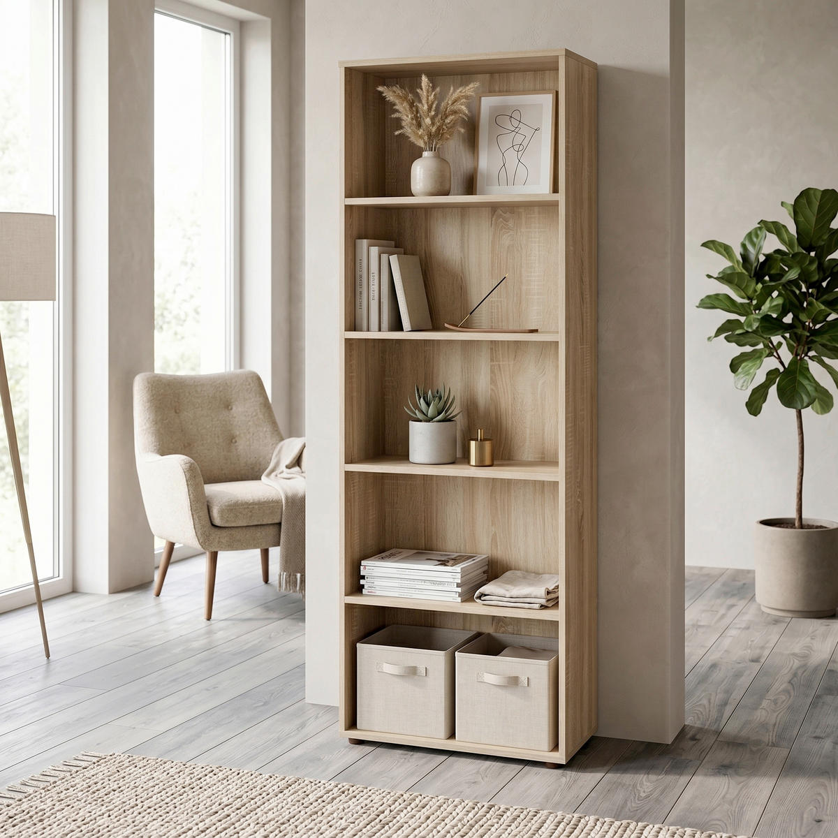 REGAL Sonoma Eiche  - Sonoma Eiche, Basics, Holzwerkstoff/Kunststoff (60/180/30cm) - MID.YOU