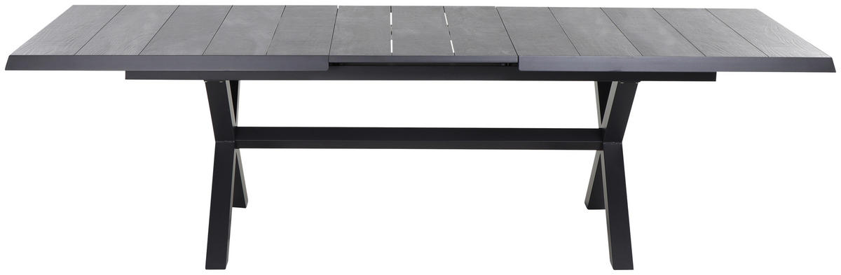 GARTENTISCH 200-265/100/77 cm Metall rechteckig  - Schieferfarben/Anthrazit, Basics, Keramik/Metall (200-265/100/77cm) - Siena Garden