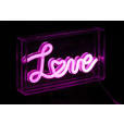 LED-DEKOLEUCHTE Love 23/4/12,7 cm  - Transparent/Weiß, LIFESTYLE, Kunststoff (23/4/12,7cm) - Novel