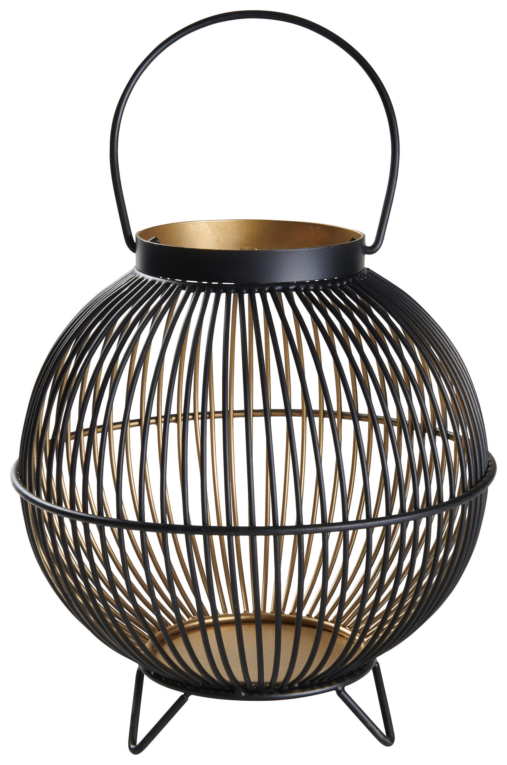 LAMPÁŠ kov - čierna/zlatá, Design, kov (23/22cm) - Ambia Home