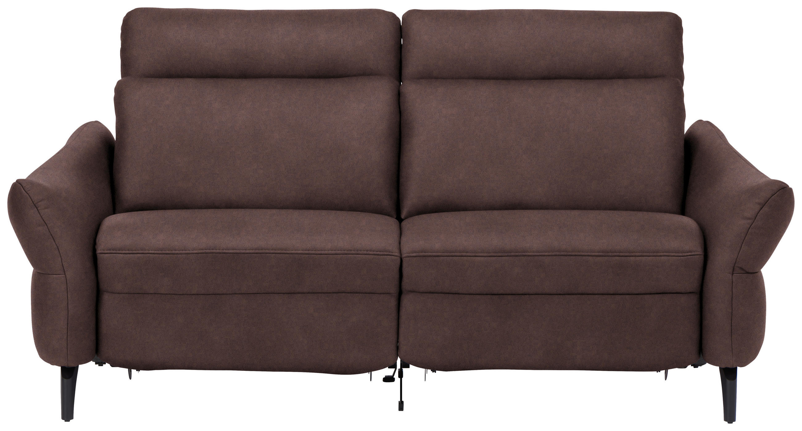 2-SITZER-SOFA in Leder Braun  - Anthrazit/Braun, Design, Leder/Metall (187/92/97cm) - Himolla Komfortklass