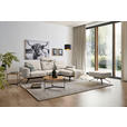 ECKSOFA  in Struktur Creme  262/157 cm  - Creme/Schwarz, Design, Textil/Metall (262/157cm) - Novel