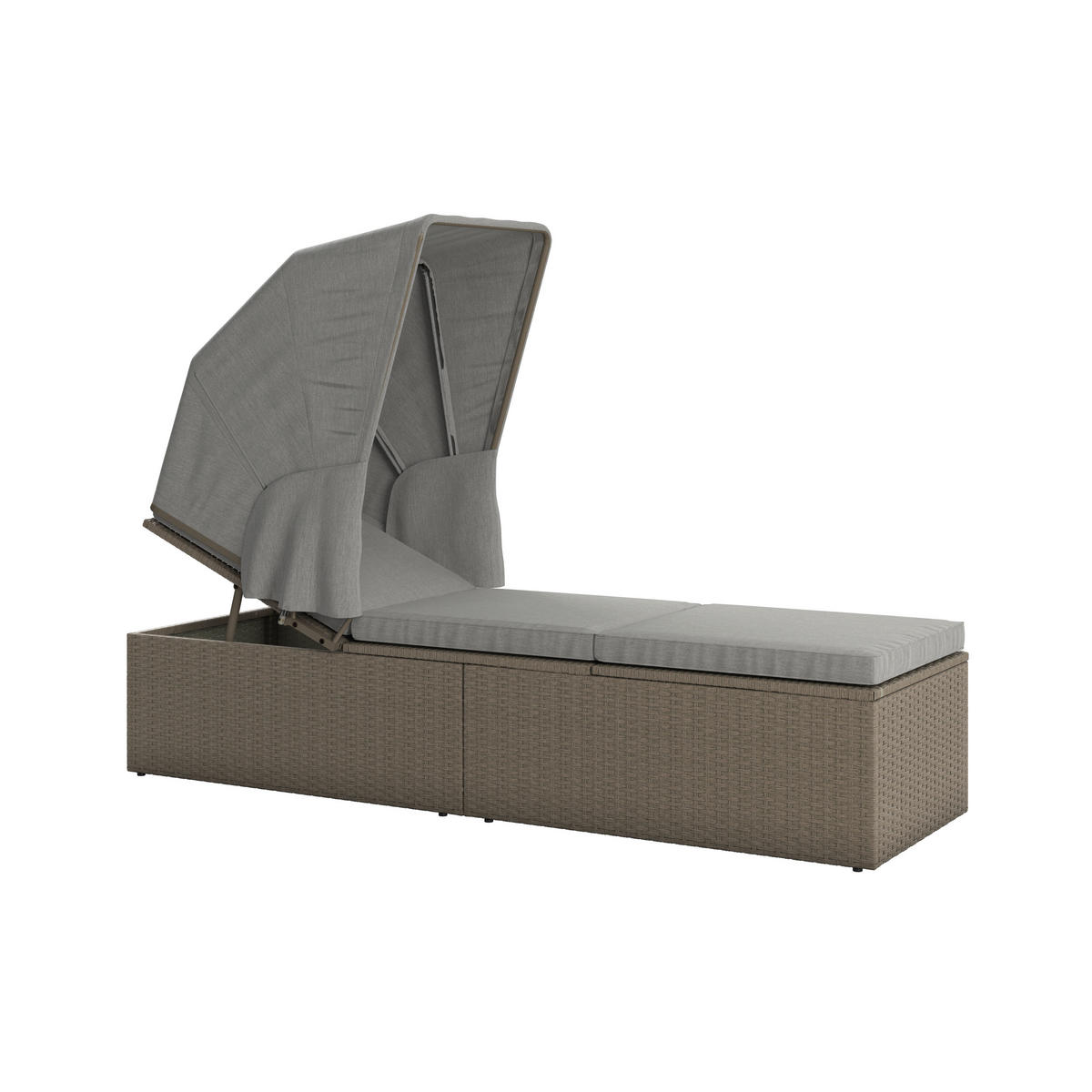 OPALOVACÍ LÉHATKO plast, kov - šedá, Moderní, kov/plast (195/60/33/145cm) - Ambia Garden