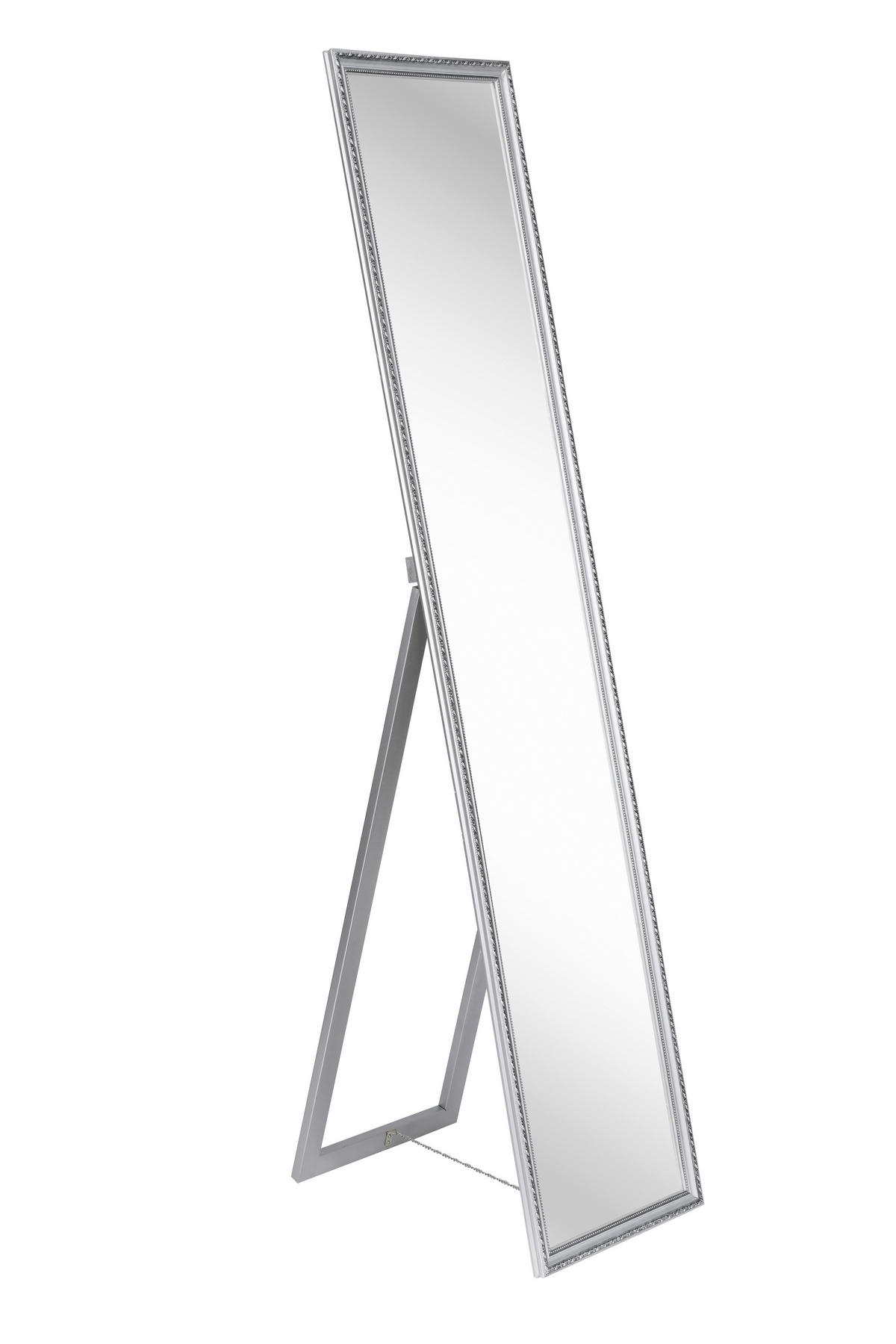 STANDSPIEGEL 34/160/3,8 cm  - Silberfarben, LIFESTYLE, Glas/Holz (34/160/3,8cm) - Carryhome