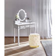 HOCKER Samt Kiefer Goldfarben, Beige  - Beige/Goldfarben, Trend, Holz/Textil (37,5/40/37,5cm) - Xora