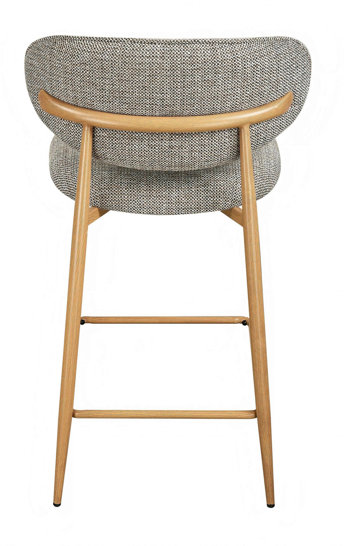 BARHOCKER Webstoff Braun, Eichefarben Eisen  - Eichefarben/Braun, Design, Textil/Metall (53/94/55cm) - Novel