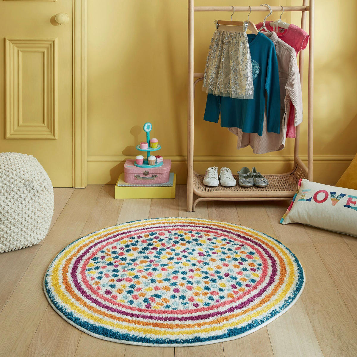 TKANÝ KOBEREC, 100 cm viacfarebná - viacfarebná, Basics, textil (100cm)