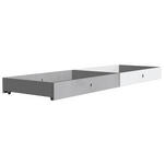 BETTKASTENSET Grau, Weiß  - Weiß/Grau, KONVENTIONELL, Holzwerkstoff (100/16/60cm) - Carryhome