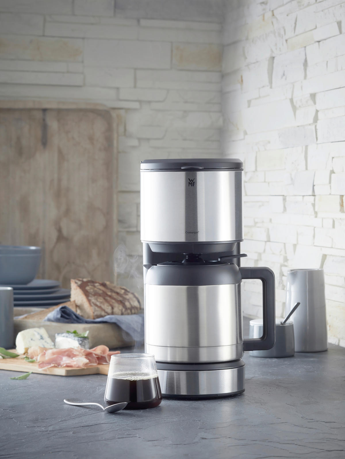 APARAT ZA FILTER KAVU Stelio  - boje oplemenjenog čelika/crna, Basics, metal (19/32/36cm) - WMF