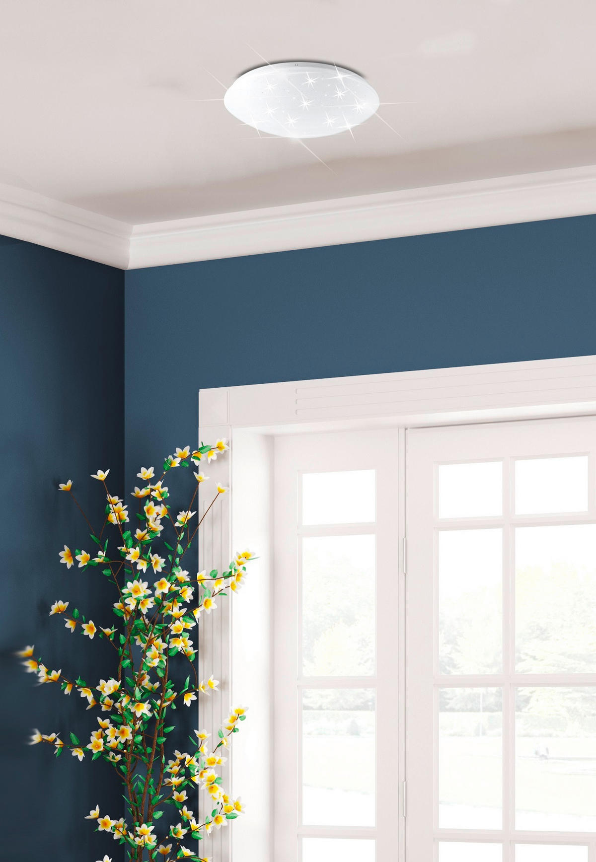 LED-TAKLAMPA 26/26/7.5 cm  - vit, Basics, metall (26/26/7.5cm)