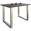 ESSTISCH rechteckig Anthrazit, Silberfarben  - Anthrazit/Silberfarben, Design, Holzwerkstoff/Metall (110/50/76cm) - MID.YOU