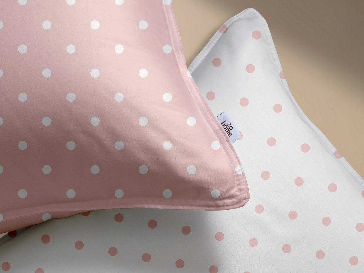 BETTWÄSCHE Punta-di-Cotone Renforcé 155/220 cm  - Rosa, Basics, Textil (155/220cm)