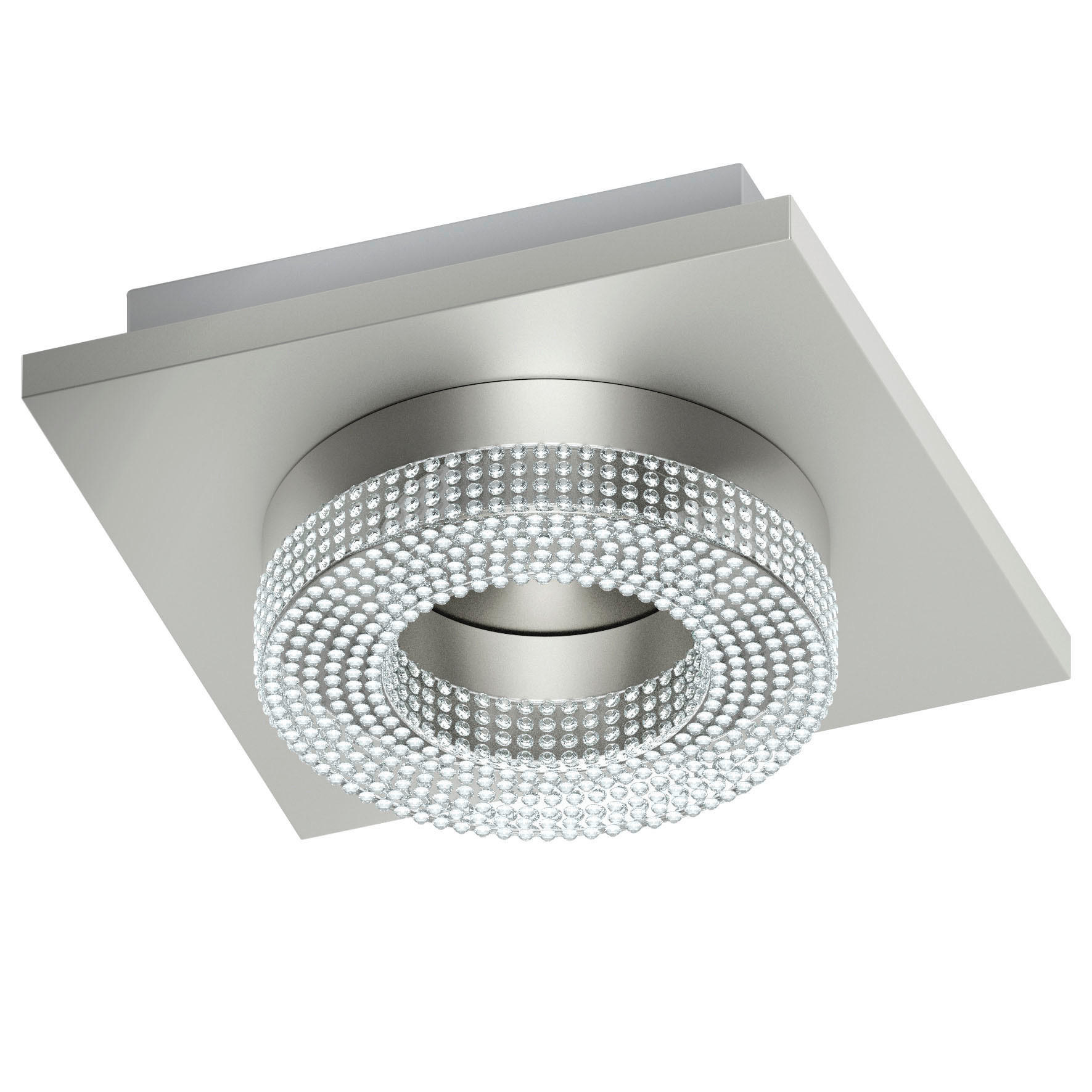 LED-TAKLAMPA 4 W 14/14/6 cm  - silver, Trend, metall/plast (14/14/6cm) - Eglo