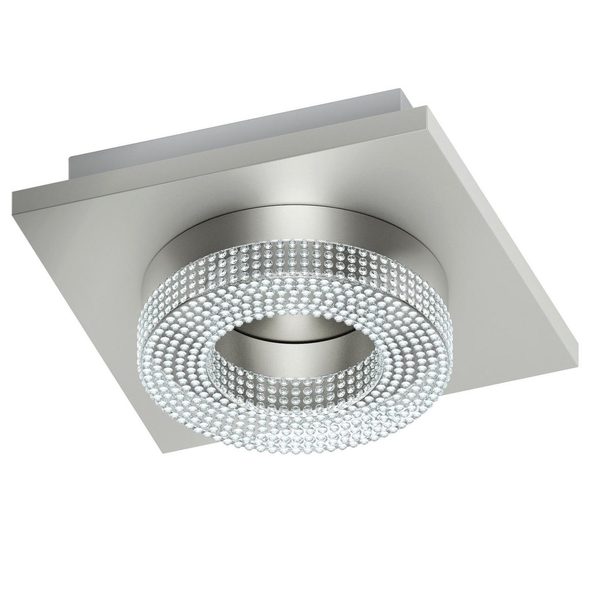 STROPNÍ LED SVÍTIDLO, 14/14/6 cm - barvy stříbra, Trend, kov/plast (14/14/6cm) - Eglo