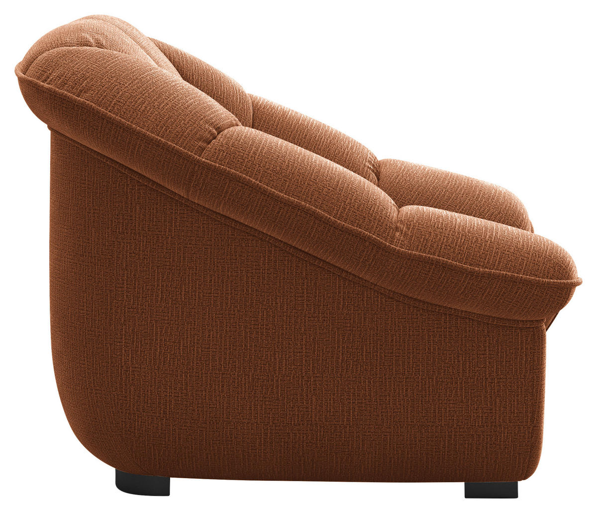 SESSEL in Chenille Terracotta  - Terracotta/Schwarz, KONVENTIONELL, Kunststoff/Textil (110/88/104cm) - Welnova
