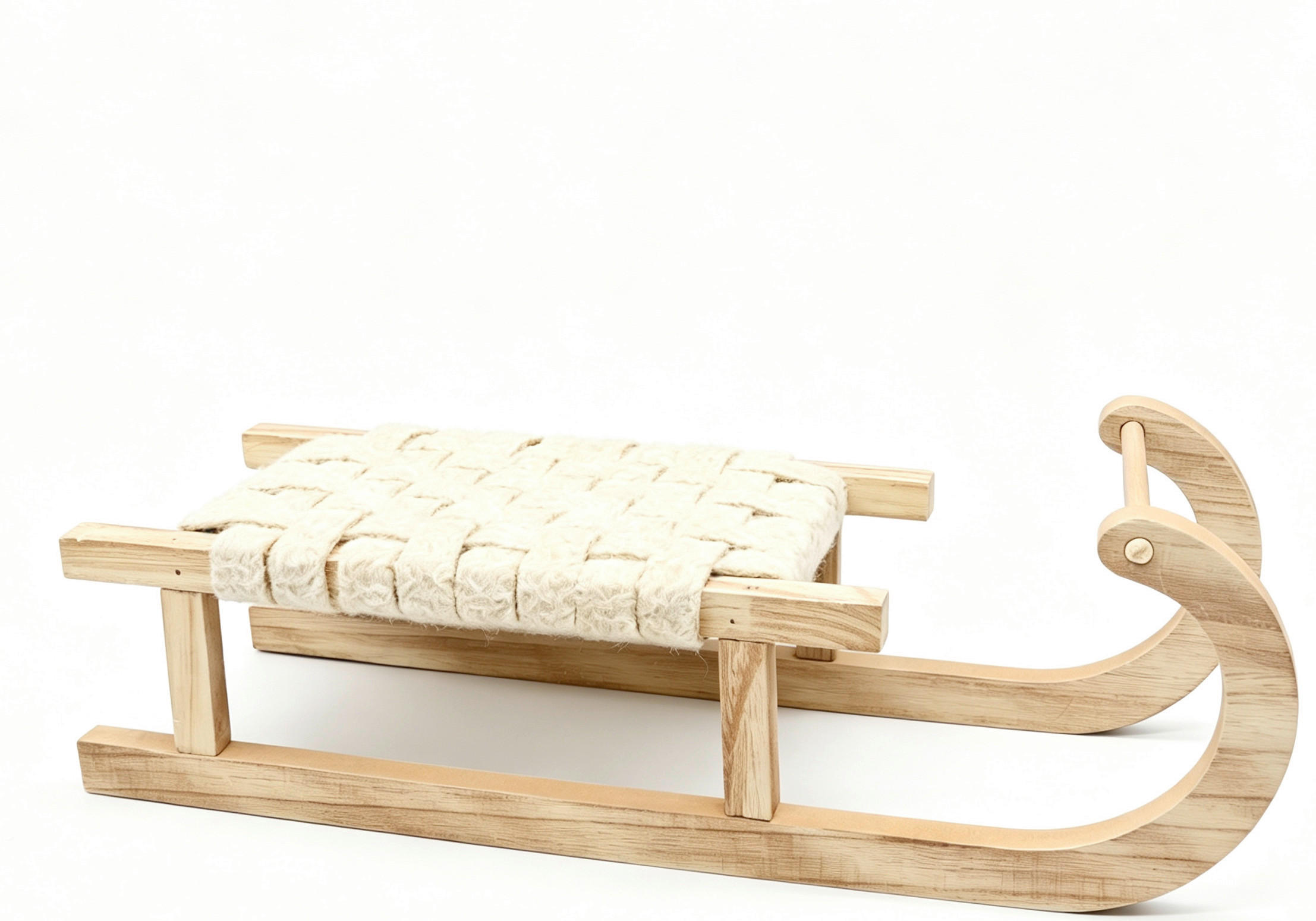 DEKORATIONSSLÄDE  - cremefärgad/naturfärgad, Natur, trämaterial/textil (25/9/5,5cm) - X-Mas