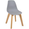 KINDERSTUHL  - Buchefarben/Grau, MODERN, Holz/Kunststoff (33/57/38cm) - P & B