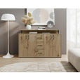 SIDEBOARD 139/90/34 cm  in Eiche Artisan  - Eiche Artisan, KONVENTIONELL, Holzwerkstoff/Kunststoff (139/90/34cm) - Carryhome