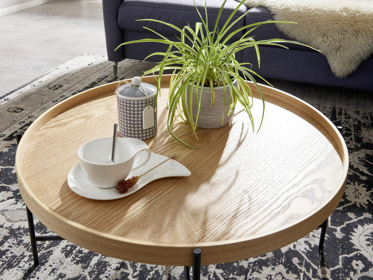 COUCHTISCH in Holzwerkstoff 78/78/40 cm  - Schwarz/Braun, Modern, Holzwerkstoff/Metall (78/78/40cm) - MID.YOU