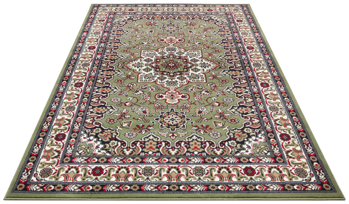 VINTAGE-TEPPICH 80/150 cm Mirkan Multicolor, Olivgrün  - Multicolor/Olivgrün, Basics, Kunststoff/Textil (80/150cm)