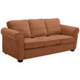 3-SITZER-SOFA  in Chenille Rostfarben  - Rostfarben/Schwarz, KONVENTIONELL, Kunststoff/Textil (226/88/86cm) - Carryhome