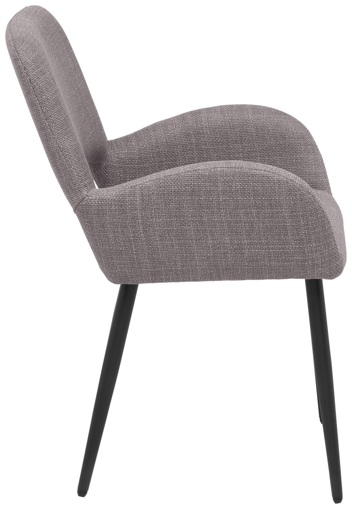ARMLEHNSTUHL  in Eisen Webstoff  - Schwarz/Braun, LIFESTYLE, Holz/Textil (53/82/63cm) - MID.YOU