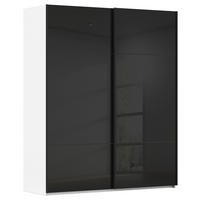 SCHWEBETÜRENSCHRANK in Schwarz, Weiss  - Weiss/Schwarz, Konventionell, Glas/Holzwerkstoff (162/223/68cm) - Novel