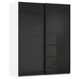 SCHWEBETÜRENSCHRANK 162/223/68 cm 2-türig Schwarz, Weiß  - Schwarz/Weiß, KONVENTIONELL, Glas/Holzwerkstoff (162/223/68cm) - Novel