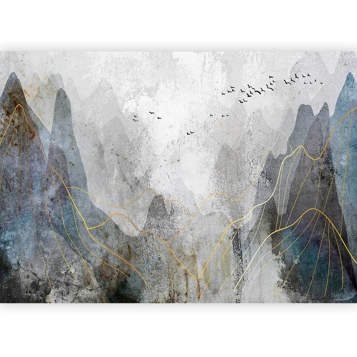 FOTOTAPETE  - Graublau/Hellgrau, LIFESTYLE, Textil (400/280cm) - artgeist