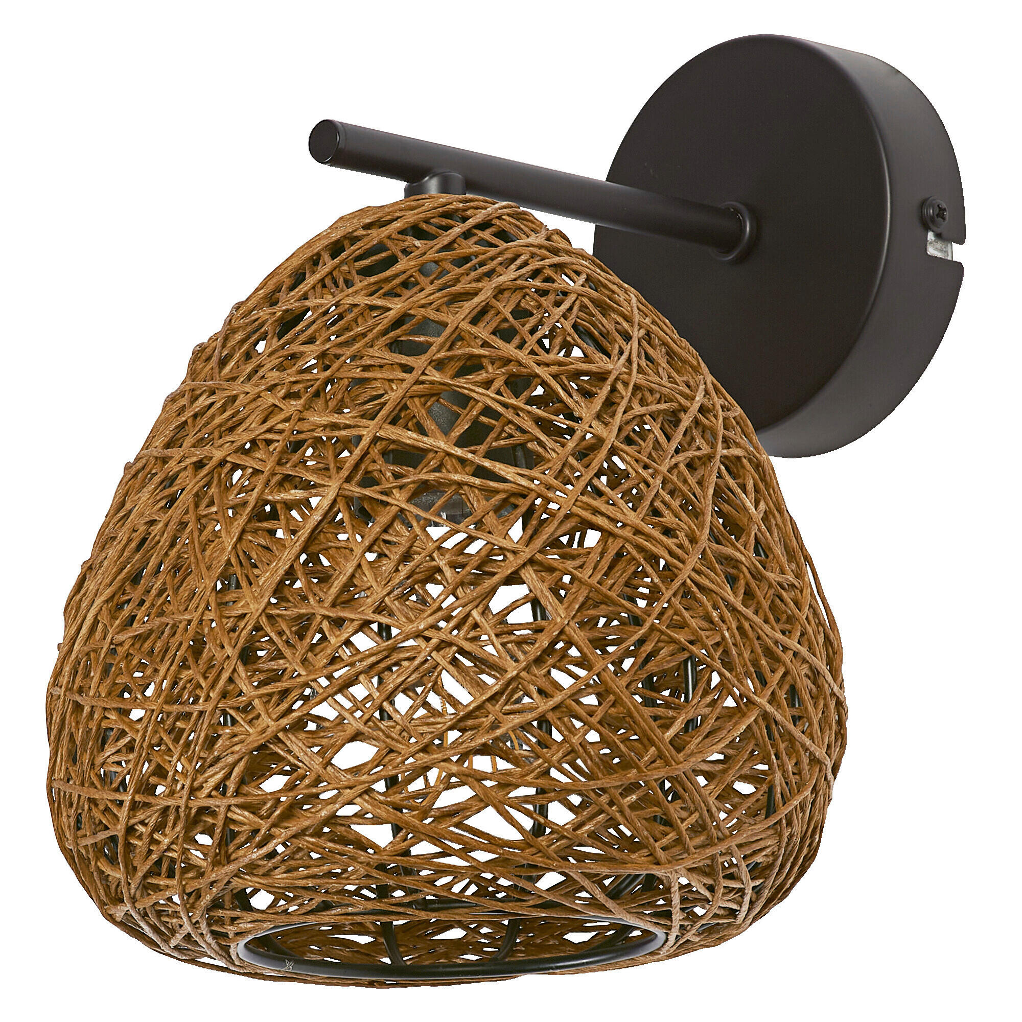 WANDLEUCHTE 16/18.6/21 cm   - Beige, Natur, Papier/Metall (16/18.6/21cm) - Osram