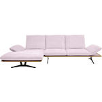 ECKSOFA  in Flachgewebe Hellrosa  159/314 cm  - Hellrosa/Schwarz, Design, Holz/Textil (159/314cm) - Dieter Knoll