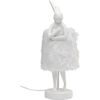 TISCHLEUCHTE 18/20/50 cm  - Weiß, LIFESTYLE, Kunststoff/Fell (18/20/50cm) - Kare-Design