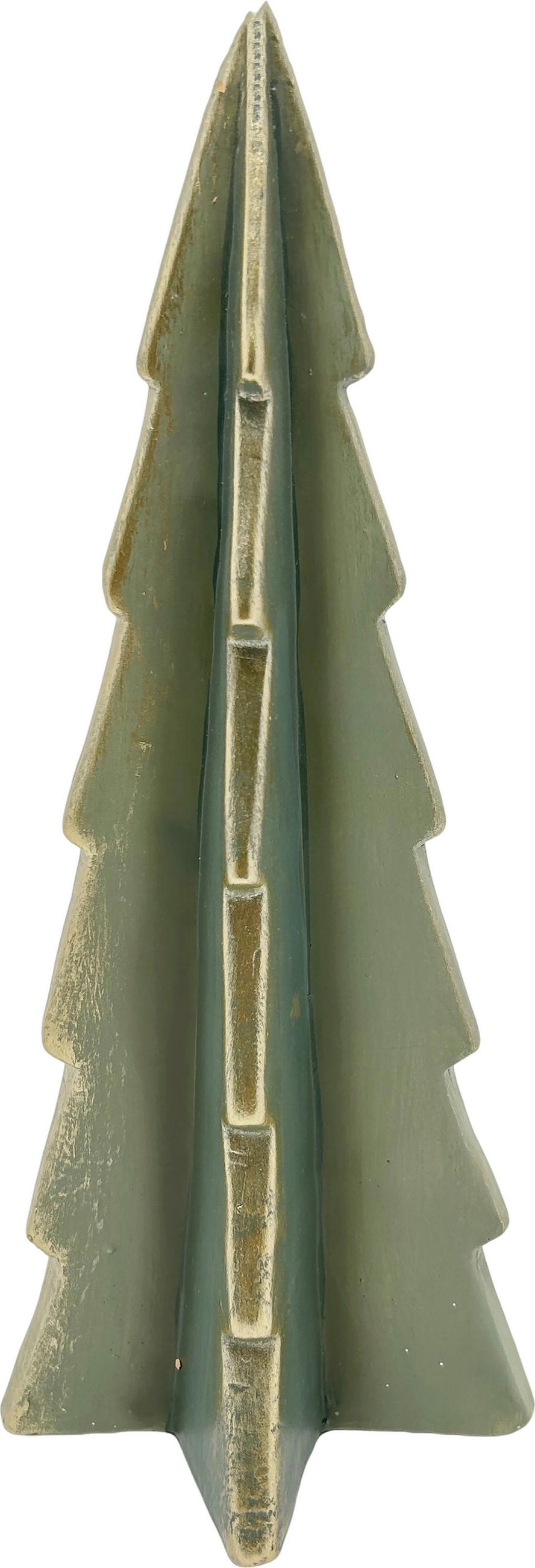 DEKOBAUM  - Goldfarben/Grün, LIFESTYLE, Keramik (14/34cm) - X-Mas