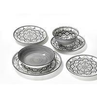 TAFELSERVICE Grau, Weiß 16-teilig Doha grau  - Weiß/Grau, KONVENTIONELL, Keramik (29/27,5/28cm) - Ritzenhoff Breker
