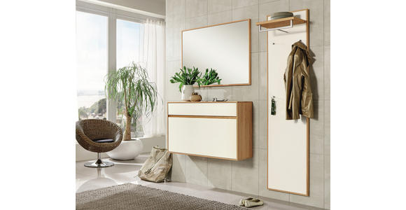 GARDEROBENPANEEL in 44/183/29 cm - Eichefarben/Weiß, Design, Holz/Holzwerkstoff (44/183/29cm) - Novel
