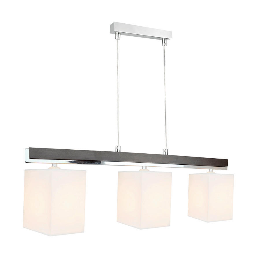 Lustră  - culoare crom, Basics, lemn/metal (100/60cm)