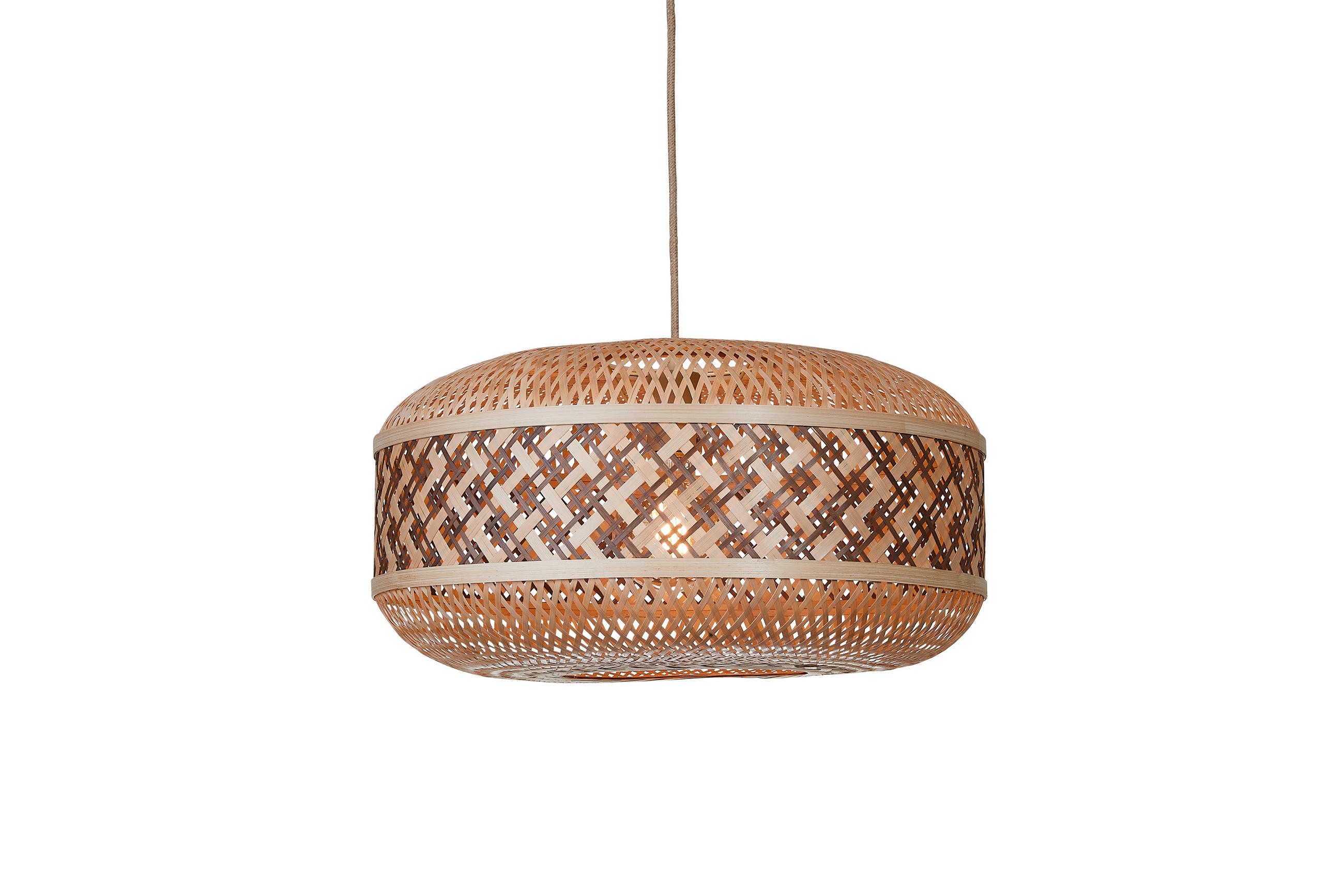 HÄNGELEUCHTE 50/25 cm  - Braun/Naturfarben, Basics, Naturmaterialien (50/25cm) - Good & Mojo