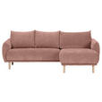 ECKSOFA Altrosa Flachgewebe  - Buchefarben/Altrosa, KONVENTIONELL, Holz/Textil (230/144cm) - Carryhome