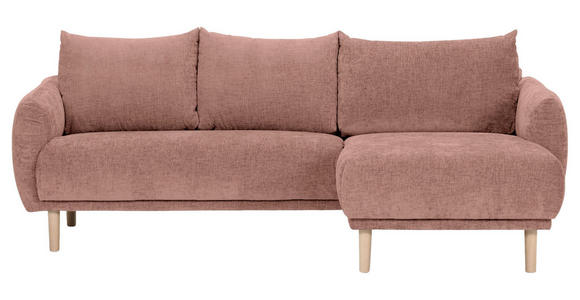 ECKSOFA Altrosa Flachgewebe  - Buchefarben/Altrosa, KONVENTIONELL, Holz/Textil (230/144cm) - Carryhome