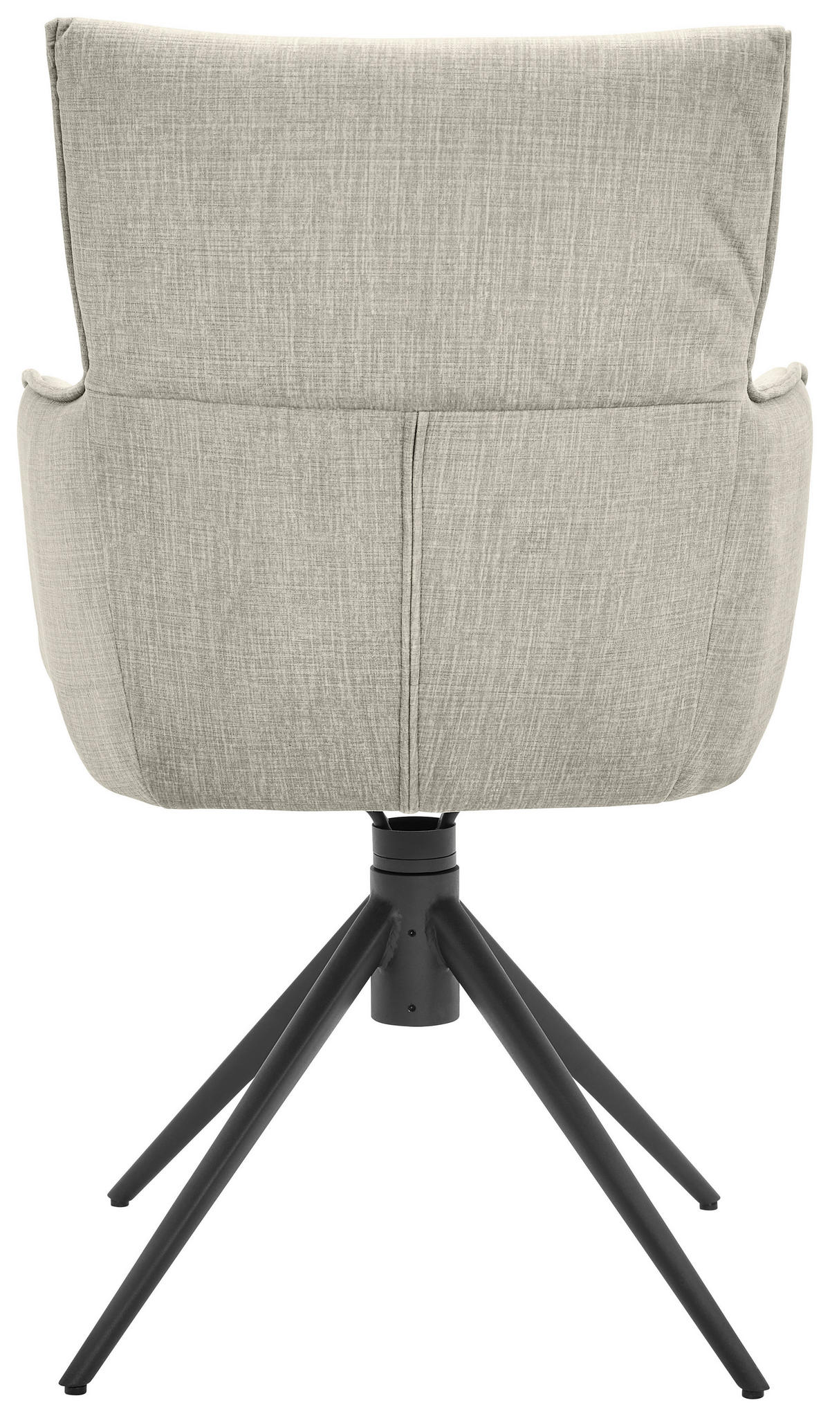 ARMLEHNSTUHL  in Eisen Velours  - Hellgrau/Schwarz, Design, Textil/Metall (58/91/62cm) - Dieter Knoll