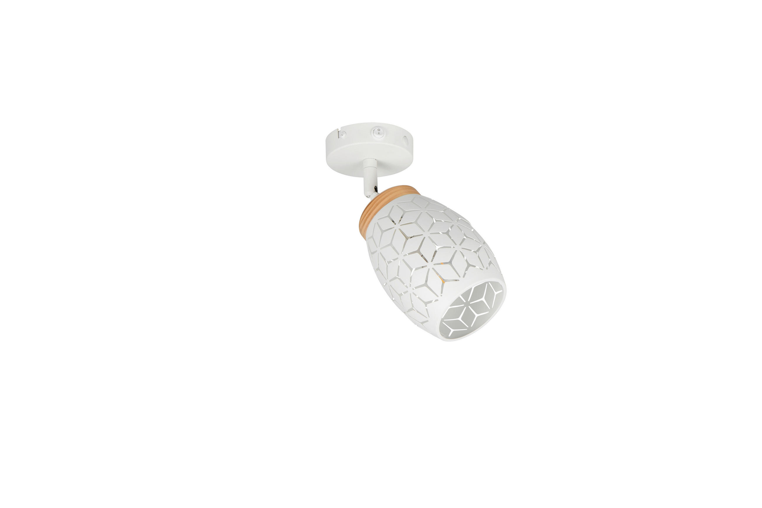 SPOTLIGHT 12/27 cm - vit/naturfärgad, Trend, metall/trä (12/27cm)