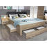 BETT 180/200 cm - Eichefarben/Dunkelbraun, KONVENTIONELL (180/200cm) - Carryhome