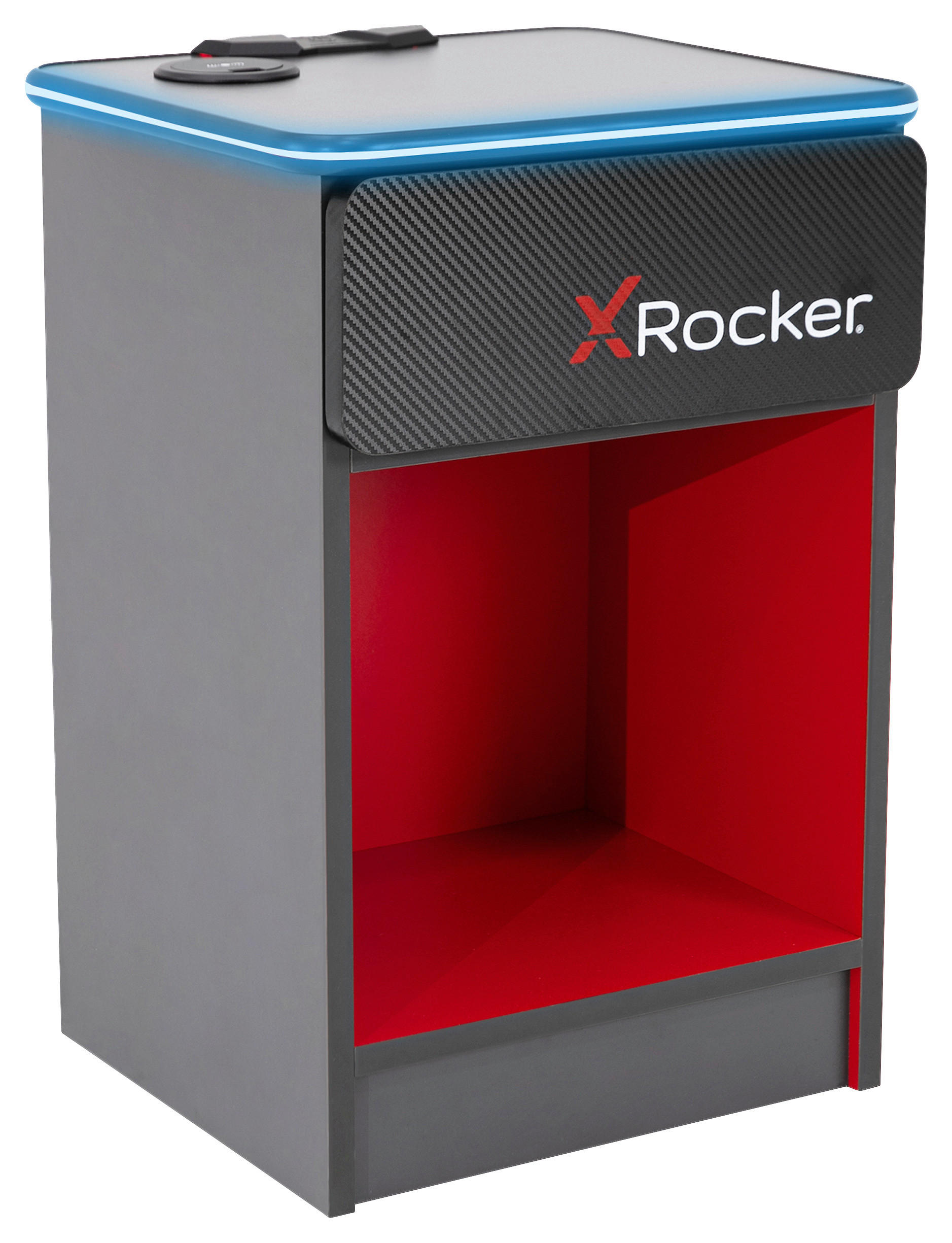 NOČNÝ STOLÍK, červená, čierna, 36/54/33 cm - čierna/červená, Modern, kompozitné drevo/plast (36/54/33cm) - X Rocker