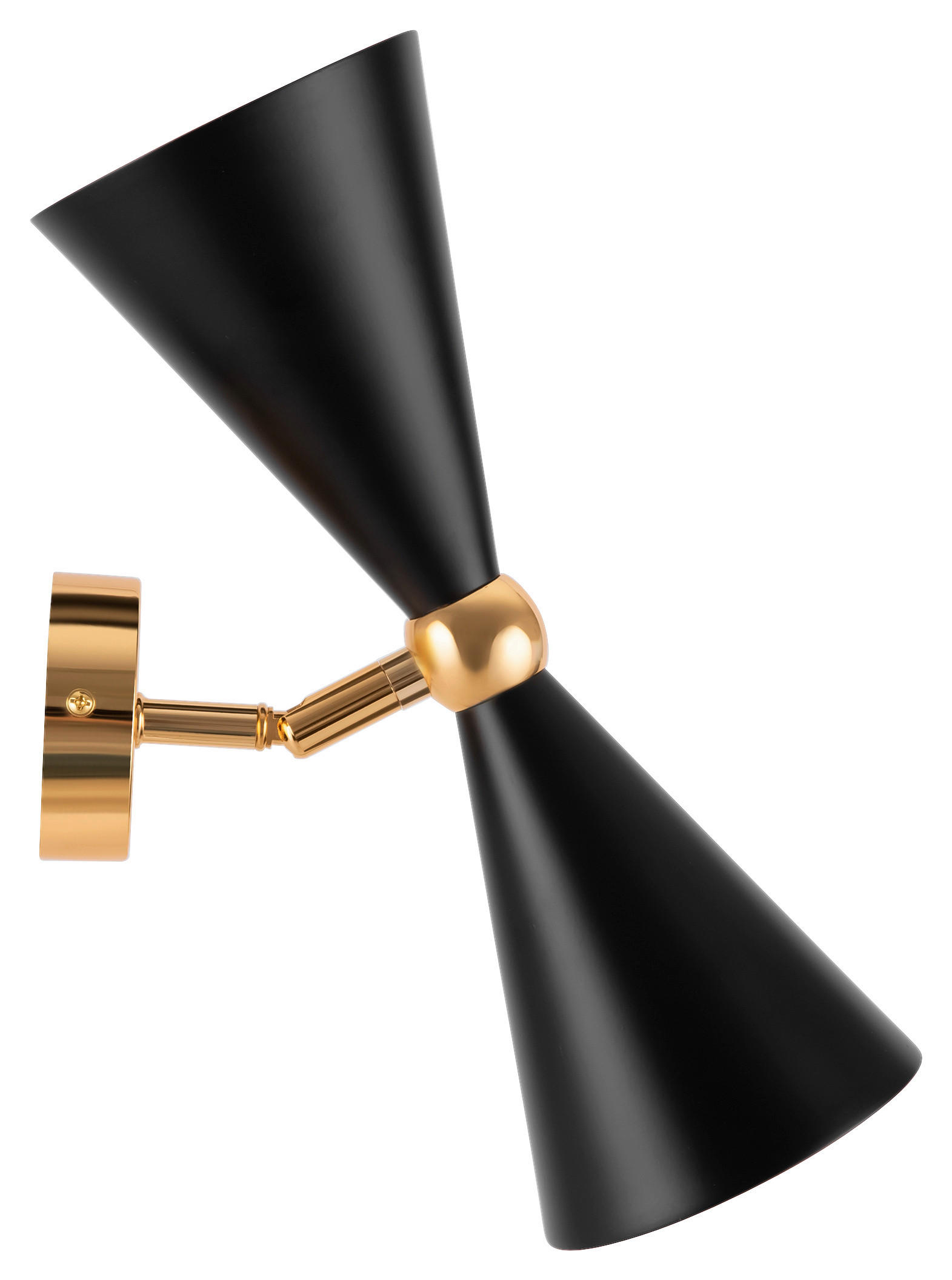 VÄGGLAMPA 18/32/32 cm   - svart/guldfärgad, Trend, metall (18/32/32cm) - MAYTONI