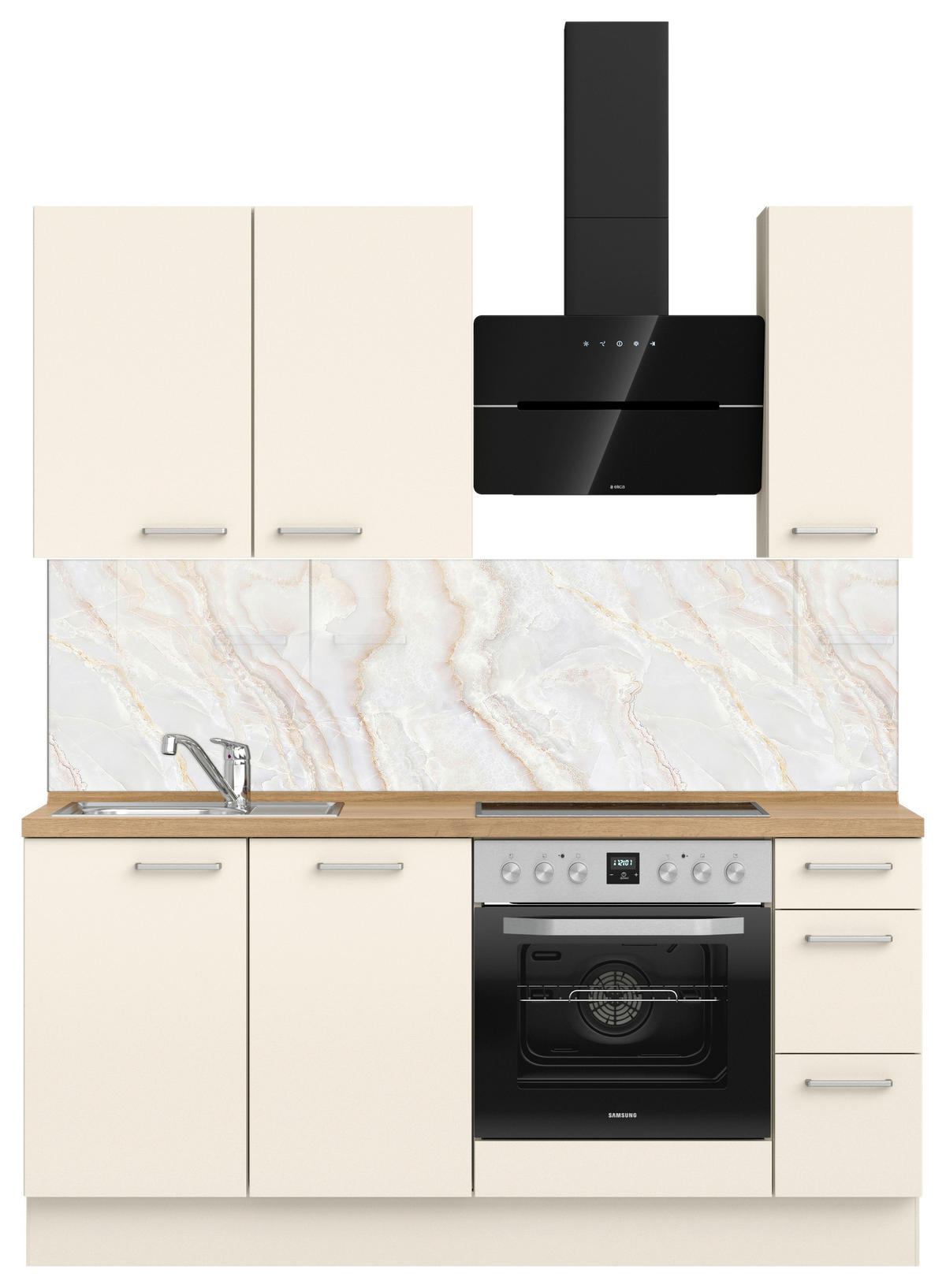 KÜCHENRÜCKWAND  - Sandfarben/Beige, Basics, Kunststoff/Metall (180/53,7/0,6cm) - Fani