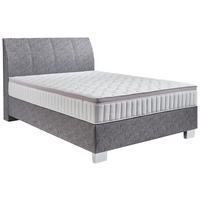BOXSPRINGBETT 120/200 cm  in Platinfarben  - Platinfarben/Chromfarben, Konventionell, Kunststoff/Textil (120/200cm) - Hom`in