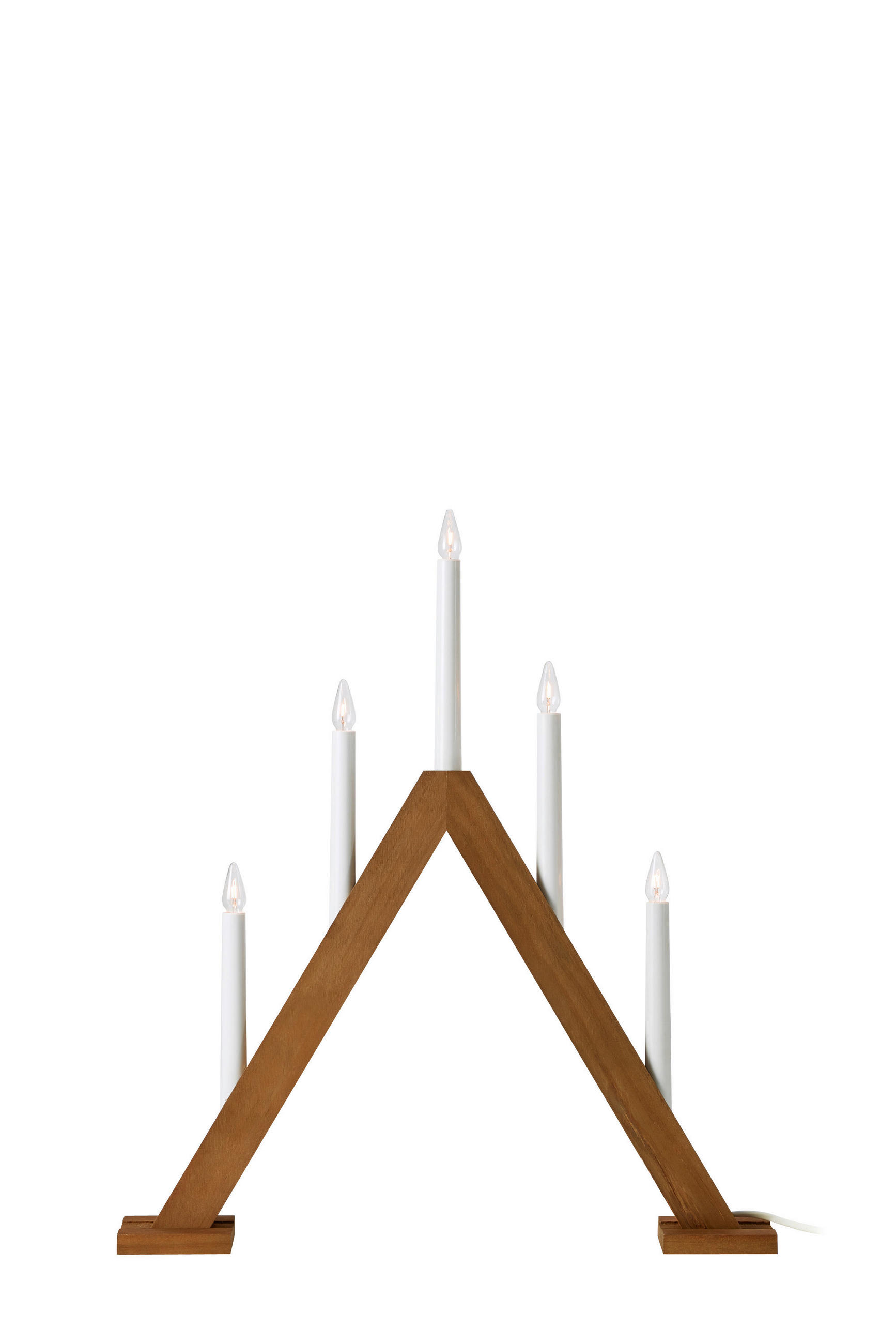 WEIHNACHTSPYRAMIDE  - Hellbraun/Weiß, Basics, Holz (46/52,5/52,5cm) - Markslöjd
