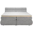 BOXSPRINGBETT 180/200 cm  in Grau, Weiß  - Weiß/Grau, MODERN, Holzwerkstoff/Textil (180/200cm) - Esposa